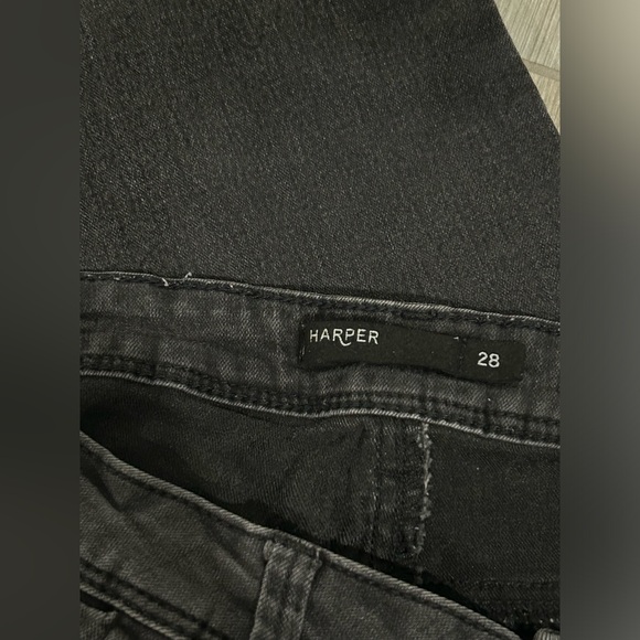 Harper jeans - size 28- low rise stretch-distressed black - Picture 3 of 3